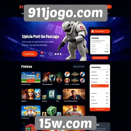 Evolução da interface do usuário no site 911jogo.com